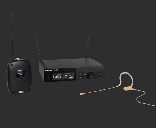 Shure SLXD14/153T-J52 Combo System with SLXD1 Bodypack, SLXD4 Receiver, and MX153T Earset Headworn Microphone