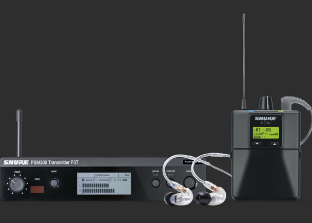 Shure P3TRA215CL-H20 Wireless In-Ear Monitor System with SE215-CL Earphones H20 518-542 MHz