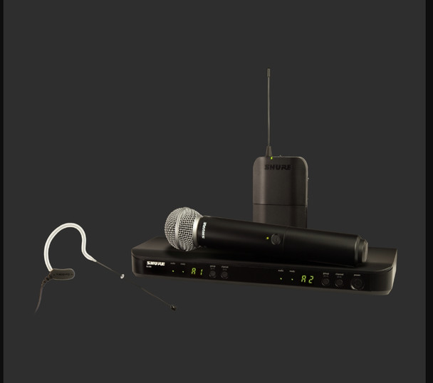Shure BLX1288/MX153-H10 Wireless Combo System with SM58 Handheld and MX153 Earset H10 (542 - 572 MHz)