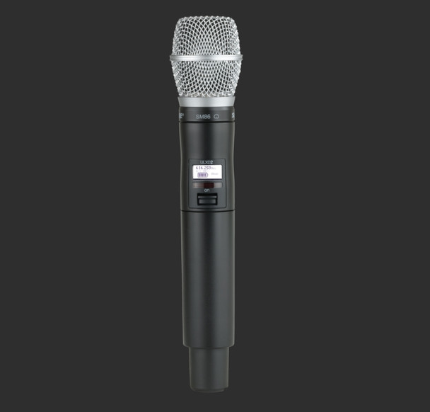 Shure ULXD2/SM86-J50A ULX-D Series Digital Wireless Handheld Transmitter with SM86 Microphone J50A (572-608 MHz + 614-616 MHz)