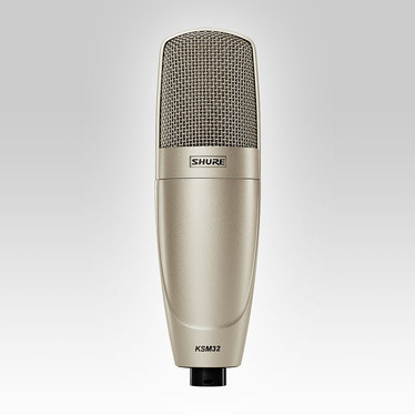 Shure KSM32/SL Cardioid Studio Condenser MicrophoneStudio Model (Champagne), with A32SM and Aluminum Case