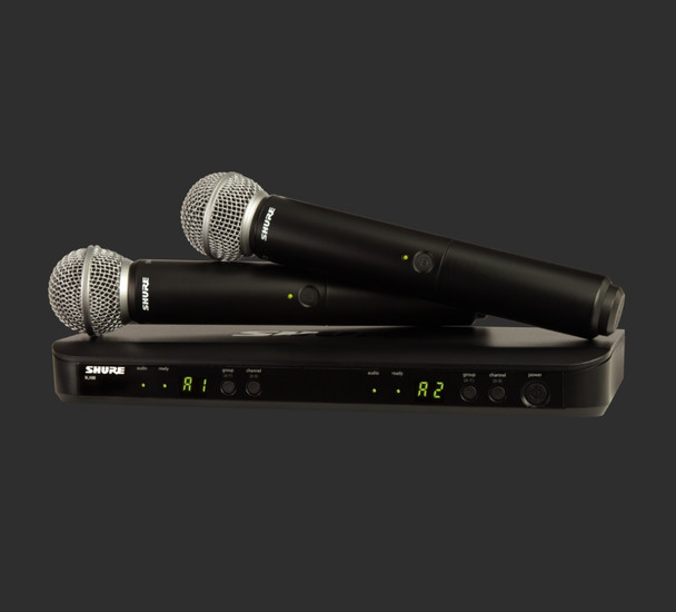 Shure BLX288/SM58-H11 BLX288 Dual SM58 Vocal System Bundle H11 (572 - 596 MHz)