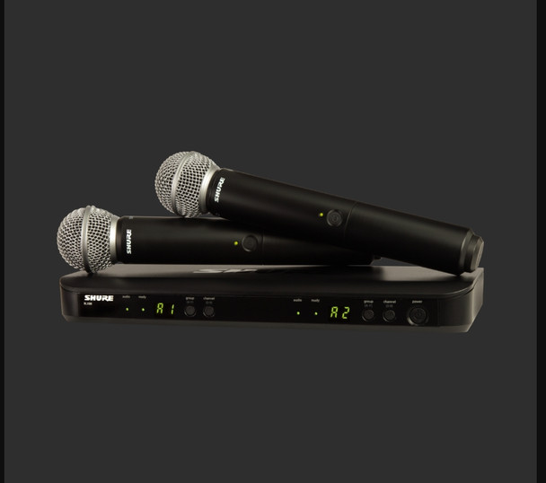 Shure BLX288/SM58-H10 BLX288 Dual SM58 Vocal System Bundle H10 (542 - 572 MHz)
