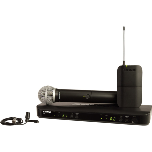 Shure BLX1288/CVL-H9 Dual Channel Combo Wireless System HH and Wireless LAV System