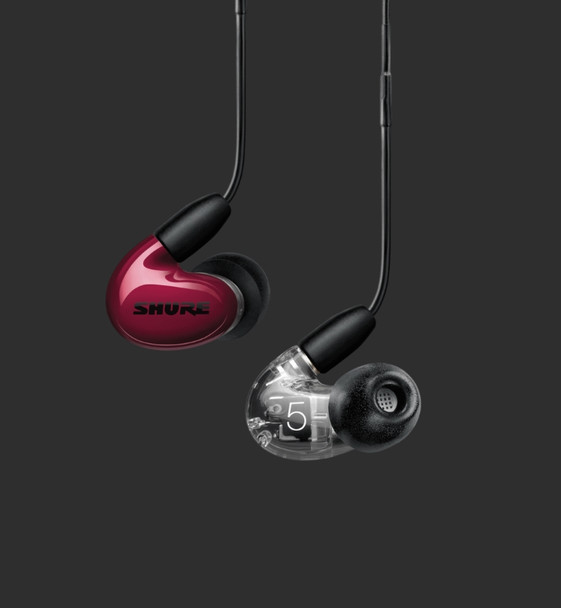 Shure SE53BARD+UNI AONIC 5 Sound Isolating Earphones, Red