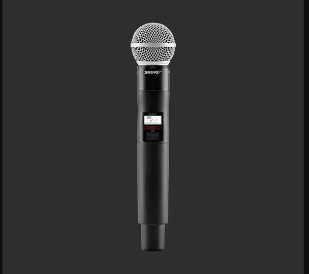 Shure QLXD2/SM58-J50A QLX-D Series Digital Wireless Handheld Transmitter with SM58 Microphone J50A (572-608 MHz + 614-616 MHz)