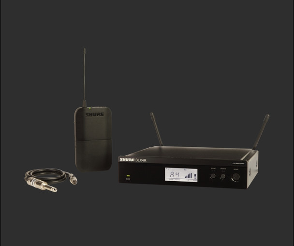 Shure BLX14R-H11 BLX Series Rackmount Wireless Bodypack System with WA302 Instrument Cable H11 (572 - 596 MHz)