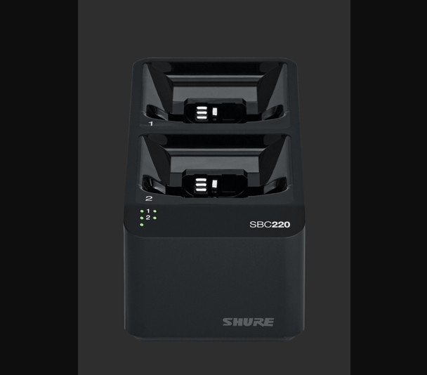 Shure SBC220 2 Bay Networked Docking Station, No Power Supply