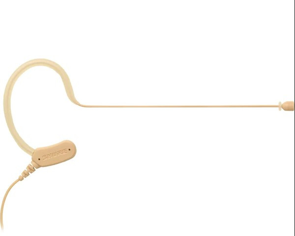 Shure MX153T/O-TQG Omnidirectional Earset Headworn Microphone, Tan