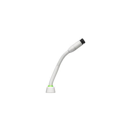 Shure MX405WLP/N 5in Microflex Modular Gooseneck Microphone with Bi-Color Status Indicator, No Preamp, White