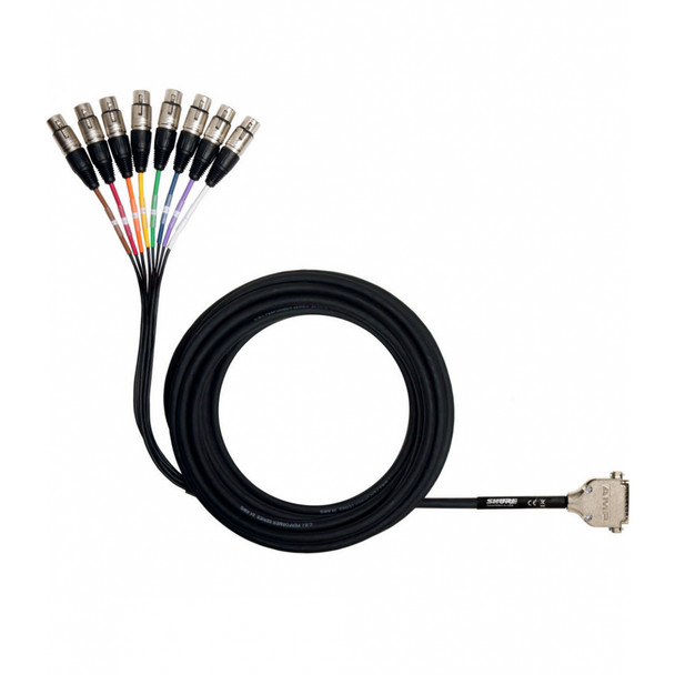Shure DB25-XLRF 25-ft 8-Channel Audio Snake - DB25 to XLRF