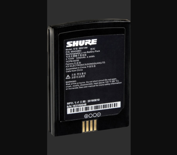 Shure SB910M Rechargeable Lithium-Ion Battery for ADX1M Transmitter