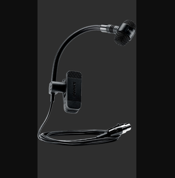 Shure PGA98H-TQG Clip-on Cardioid Condenser Gooseneck Instrument Microphone with TA4F Connector
