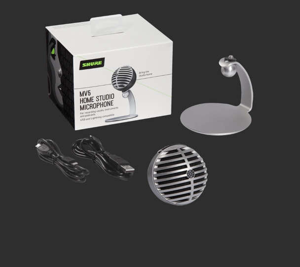 Shure MV5-DIG Digital Condenser Microphone, Connects to Phone