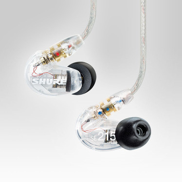 Shure SE215-CL Single-Driver Sound Isolating Earphones with Detachable Cable - Clear