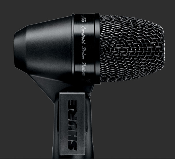 Shure PGA56-LC Cardioid Dynamic Drum Microphone with Clip Mount, No Cable