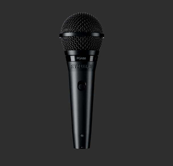 Shure PGA58-LC Cardioid Dynamic Vocal Microphone, No Cable
