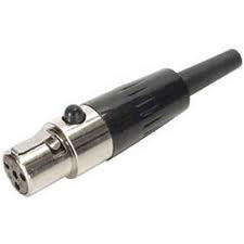 Shure WA333 4-Pin Mini Connector (TA4F), Crimp-on version. RF Resistant.