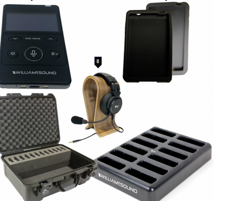 Williams AV DWS COM 8 PRO 400 Digi-Wave 400 Series Wireless Intercom System for up to eight participants.