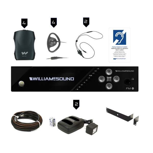 Williams AV FM 557 PRO Williams AV FM 557 PRO FM Plus Assistive Listening Systems 4 Receivers