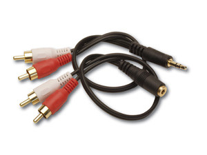 Radio Design Labs AV-AC2 Cable Kit for AV-HK1 - dual phono to mini-plug, dual phono to mini-jack