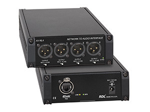 Radio Design Labs AV-NL4 Dante Network to 4 XLR Audio Output Interface