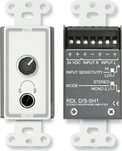 Radio Design Labs D-SH1 Stereo Headphone Amplifier - Decora panel with user level control