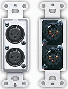 Radio Design Labs D-XLR2F Dual XLR 3-pin Female Jacks on D Plate - Solder type