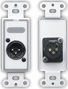 Radio Design Labs D-XLR3M XLR 3-pin Male Jack on D Plate - Solder type