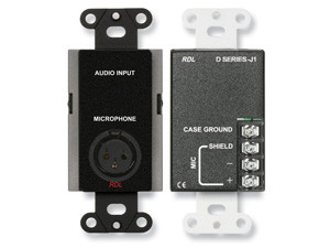 Radio Design Labs DB-J1C Microphone Input Assembly - XLR, Terminal block - Black (Custom Labeled)