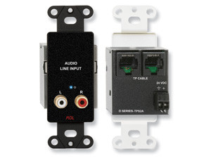 Radio Design Labs DB-TPS2AC Active Two-Pair Sender - Twisted Pair Format-A - stereo phono jack inputs - Black (Custom Labeled)