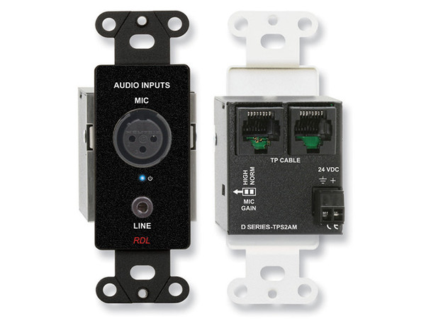 Radio Design Labs DB-TPS2AM Active Two-Pair Sender - Twisted Pair Format-A-XLR microphone & stereo Mini-jack in