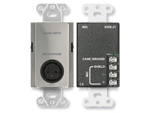 Radio Design Labs DS-J1C Microphone Input Assembly - XLR, Terminal block - Stainless (Custom Labeled)