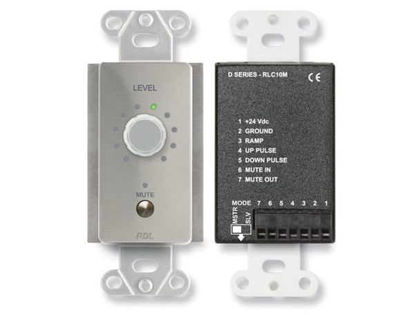 Radio Design Labs DS-RLC10MC Remote Level Control with Muting - Rotary Optical Encoder - stainless steel (Custom Labeled)