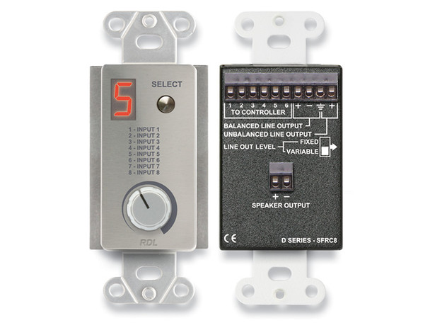 Radio Design Labs DS-SFRC8 Room Control Station for SourceFlex Distributed Audio System - SS