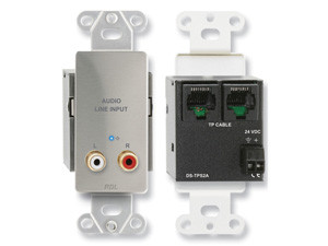 Radio Design Labs DS-TPS2AC Active Two-Pair Sender - Twisted Pair Format-A - stereo phono jack inputs - Stainless (Custom Labeled)