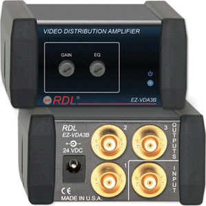 Radio Design Labs EZ-VDA3BX Video Distribution Amplifier - 1X3 BNC NTSC/PAL