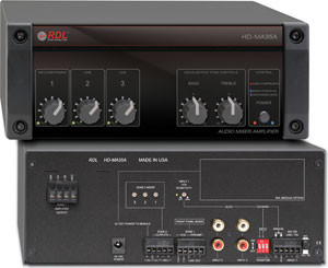Radio Design Labs HD-MA35AX 35 Watt Mixer Amplifier - 25 V, 70 V, 100 V Outputs