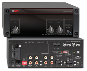 Radio Design Labs HD-RA35U 35 Watt Remote Mixer Amplifier - 4/8 Ohm Outputs