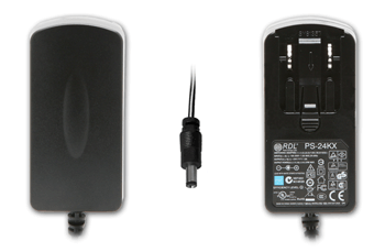 Radio Design Labs PS-24KX 24 Vdc Switching Power Supply, Interchangeable AC Plug, 1 A, dc Plug