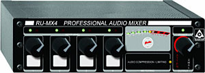 Radio Design Labs RU-MX4T Pro 4 Input Mic/Line Mixer W/Phntm - Mic and Line Out