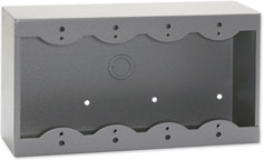 Radio Design Labs SMB-4G Quadruple Surface Mount Box for Decora Remote Controls and Panels - gray