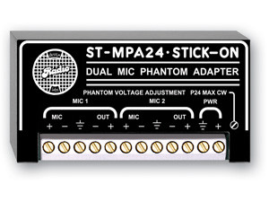 Radio Design Labs ST-MPA24 Microphone 24 V Phantom Adapter - 2 Channel (Replaces ST-MPA2)
