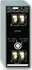 Radio Design Labs TX-70A 25 V, 70 V, 100 V Input Interface - Unbal. Line Out