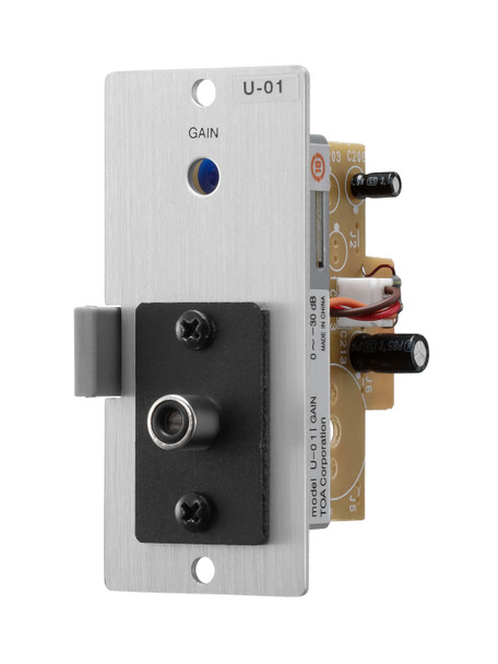 TOA U-01R Line Input Module, Unbalanced, 220k Ohms, Female XLR with RCA Jack