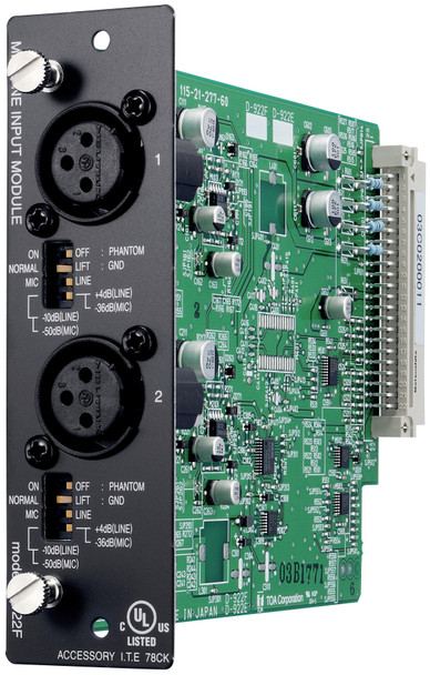 TOA D-922F Mic/Line Input Module