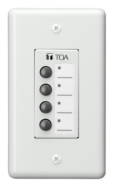 TOA ZM-9011 9000M2 Assignable 4-Button Remote Panel with LED Indicators