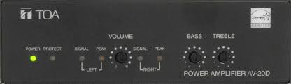 TOA AV-20D AM Compact Plenum Rated 20 Watts at 4 Ohms 2-Channel Power Amplifier