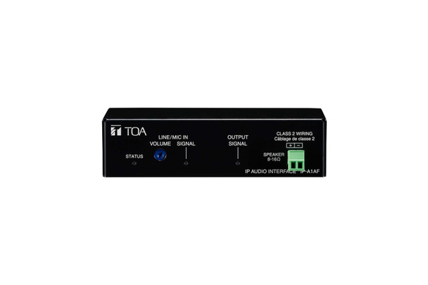 TOA IP-A1AF PoE-powered Audio Interface that decodes IP
