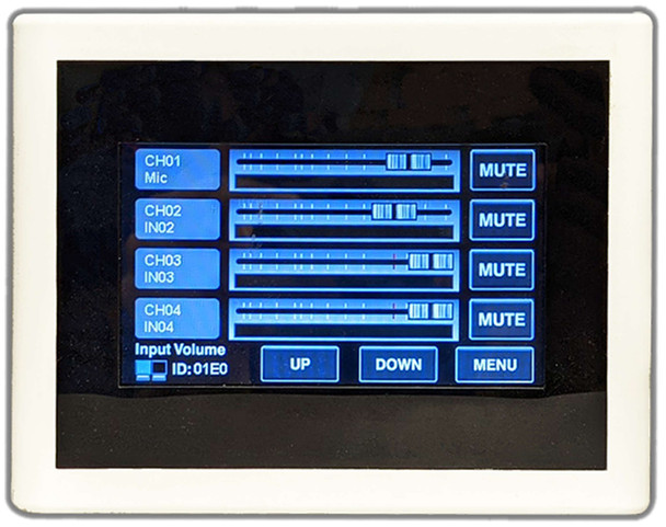 TOA M-800RCT-AM M-8080D Remote Control Panel With 4.3" Touchscreen (White) Powered By RD Port On M-8080D